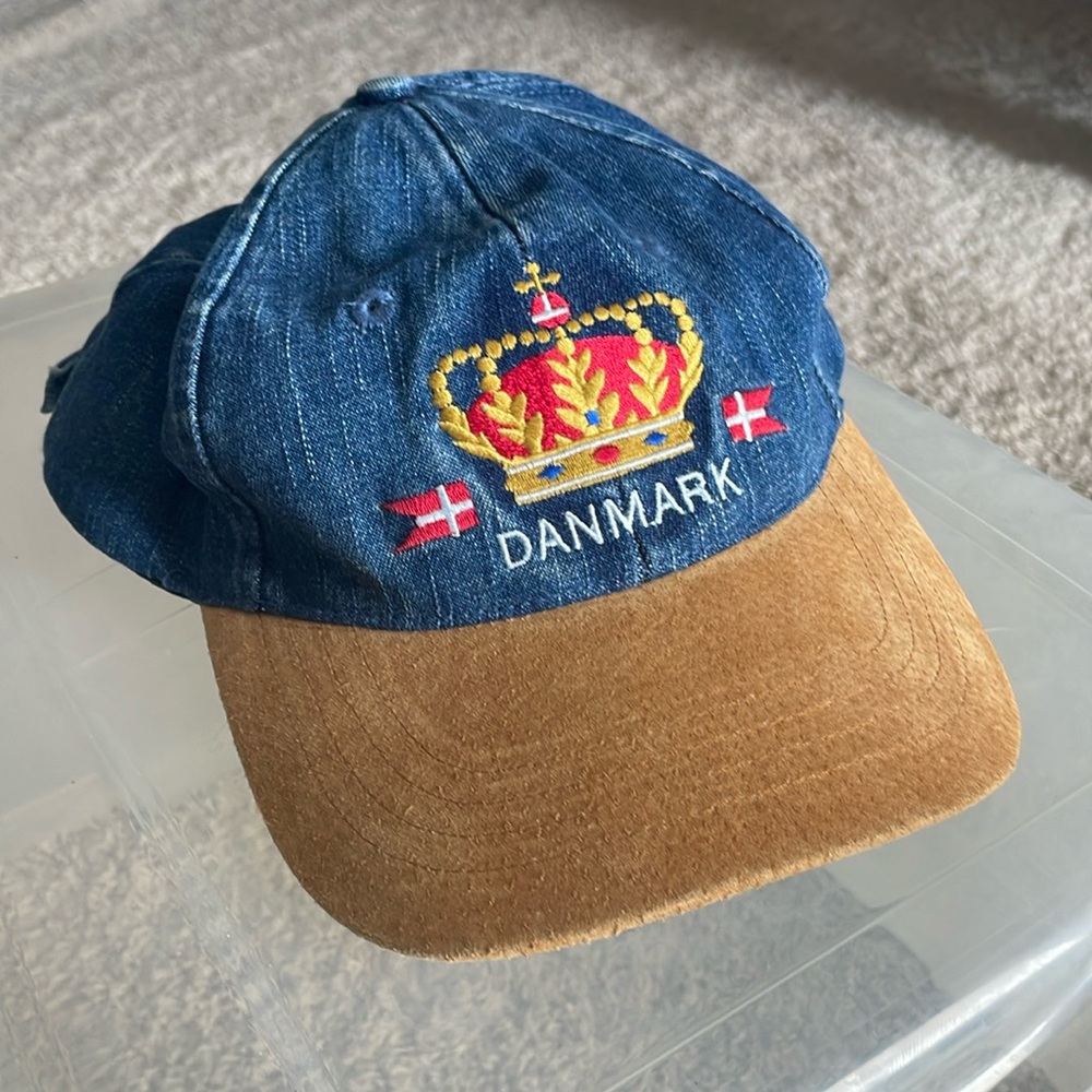 Denim and suede ball cap/hat from Denmark. Never worn
